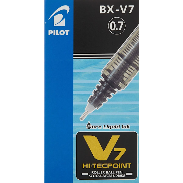 Penna för flytande bläck Pilot V-7 Hi-Tecpoint Svart 0,5 mm (12