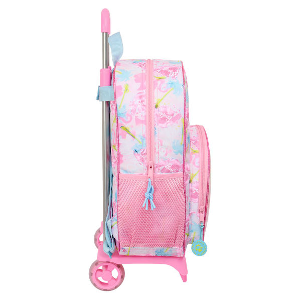 Skolväska med hjul Barbie Painterly Rosa Himmelsblå 33 x 42 x 14