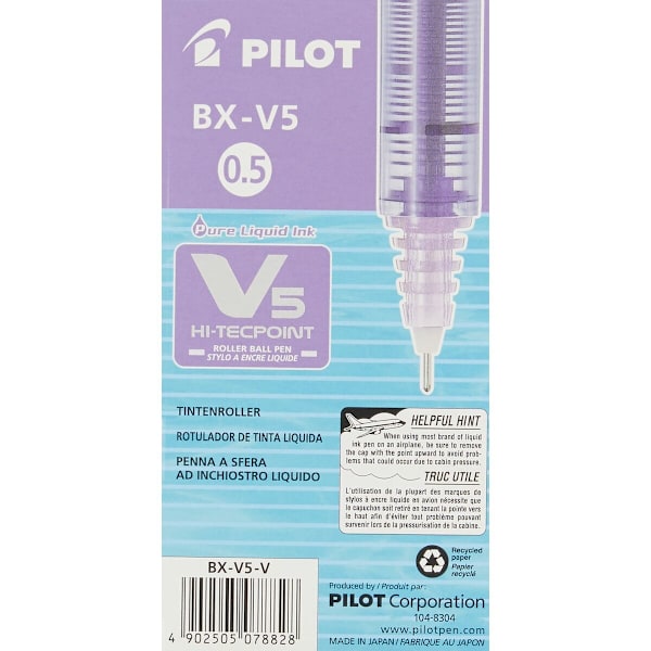 Penna för flytande bläck Pilot V-5 Hi-Tecpoint Violett 0,3 mm
