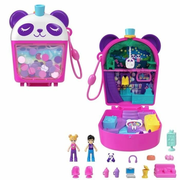 Playset Polly Pocket Panda Bubble Tea-Box with 2 mini-figures