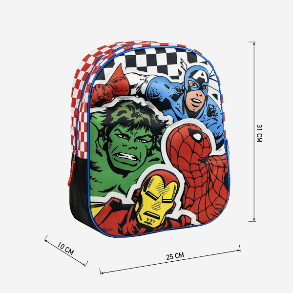 Skolryggsäck The Avengers Svart 25 x 31 x 10 cm