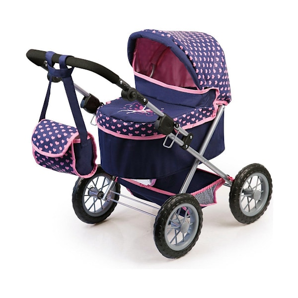 Dockvagn Reig Trendy Royal Special Version Blå Rosa 45 cm