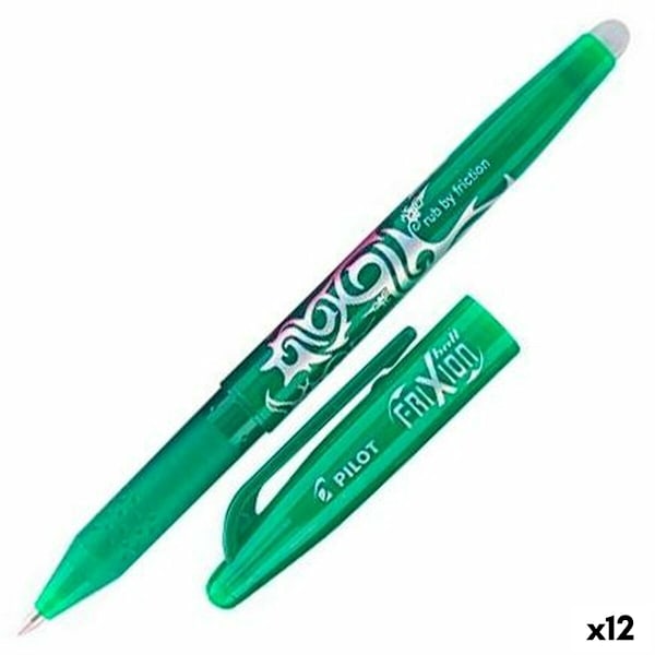 Penna Pilot Frixion Ball Suddbart bläck Grön 0,5 mm 0,7 mm (12