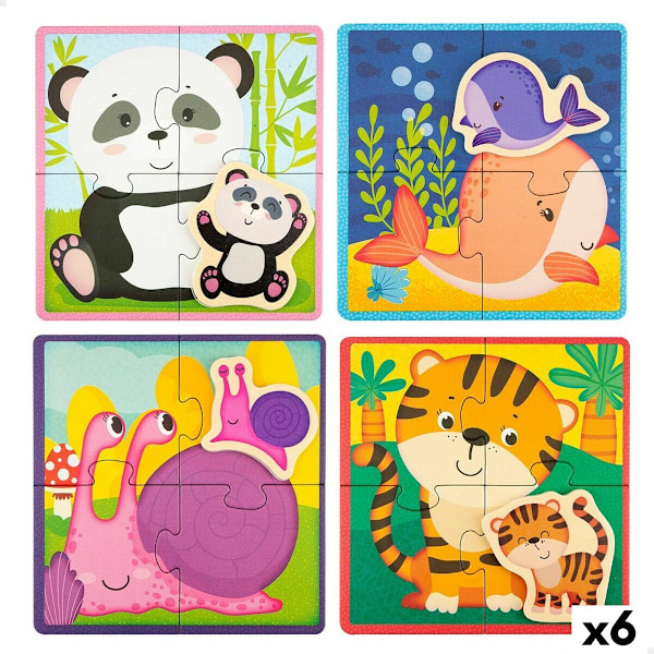 Barnpussel Lisciani Giochi 16 x 1 x 16 cm djur 16 Delar (6