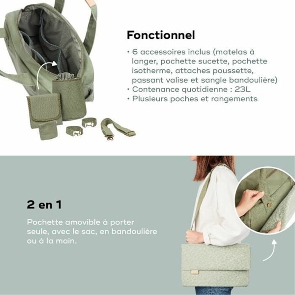 Bag för blöjbyte Babymoov Abstract Grön