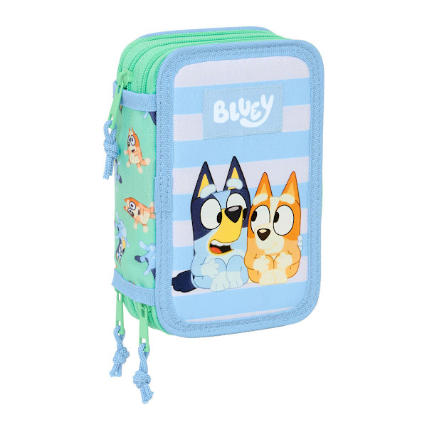 Tredubbel Carry-all Bluey Sisters Grön Vatten 12,5 x 19,5 x 5,5