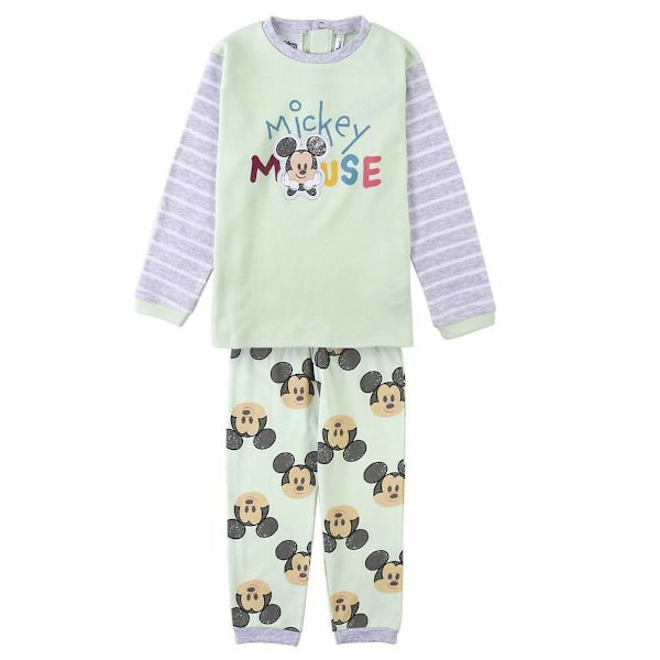 Pyjamas Barn Mickey Mouse Rosa Grön Grå 24 månader