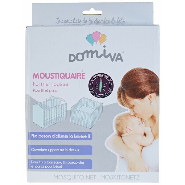 Myggnät till spjälsäng Domiva Vit