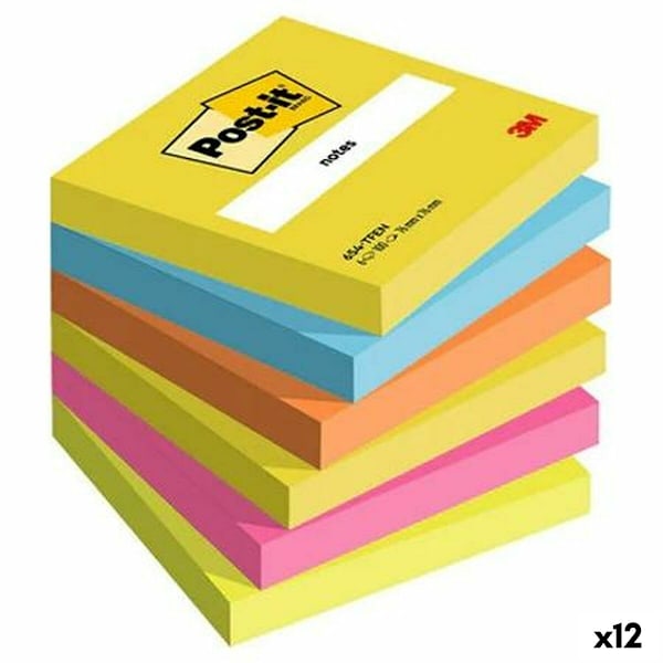 Anteckningsblock Post-it 76 x 76 mm Multicolour 100 Blad (12