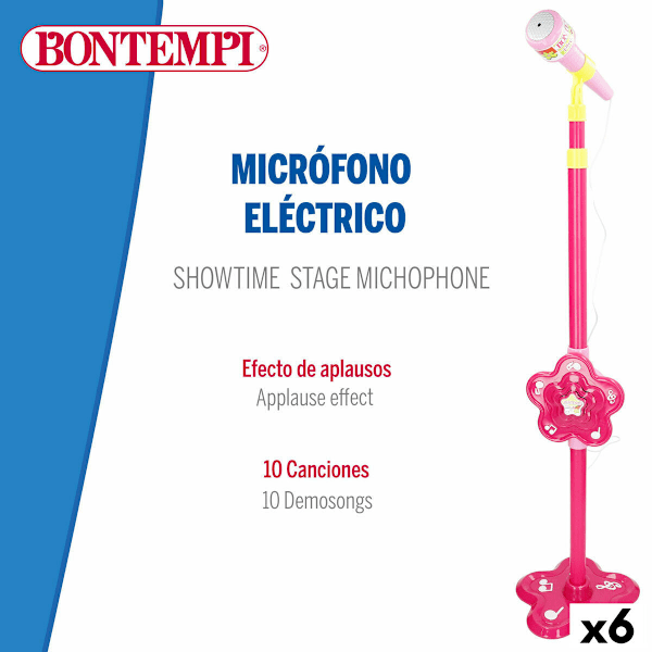 Leksaksmikrofon Bontempi 20 x 105 x 20 cm (6 antal)
