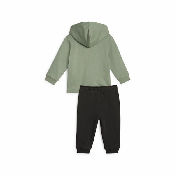 Träningsoverall, Baby Puma Minicats Colorblockk Svart Grön 6-9