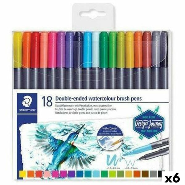 Tuschpennor Staedtler Design Journey Dubbel ände (6 Delar) (6