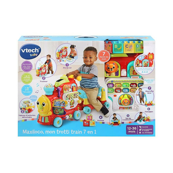 Trehjuling Vtech Baby Maxiloco Mon Trotti Treno 7 In 1 (FR)