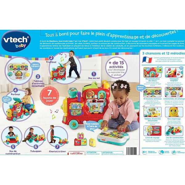 Trehjuling Vtech Baby Maxiloco Mon Trotti Treno 7 In 1 (FR)