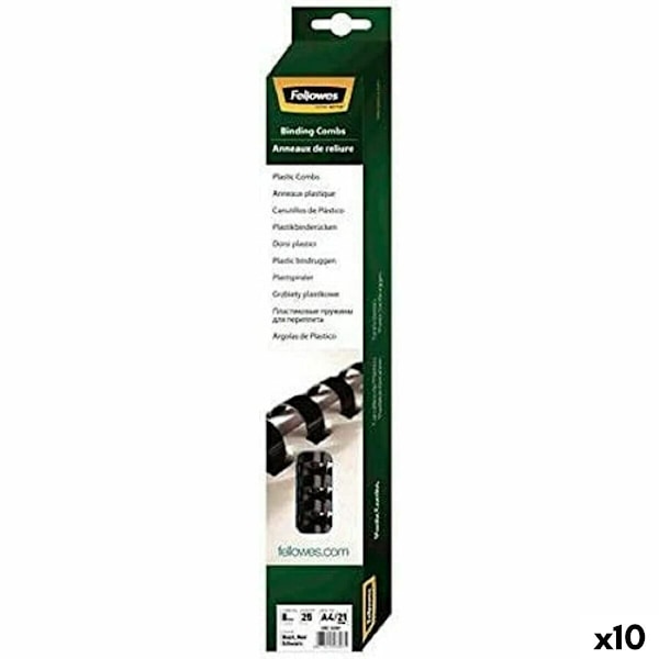 Bindande spiraler Fellowes 5330702 Svart 8 mm A4 PVC Plast (25