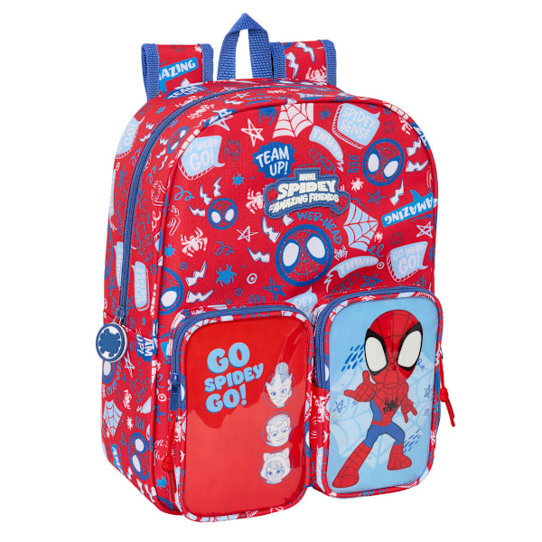 Skolryggsäck Spider-Man Rescue Blå Röd 26 x 34 x 11 cm