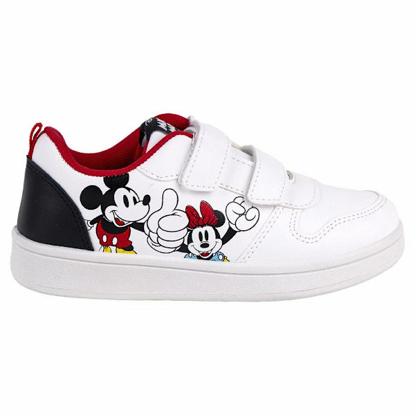 Sportskor för barn Mickey Mouse Velcro Vit 28