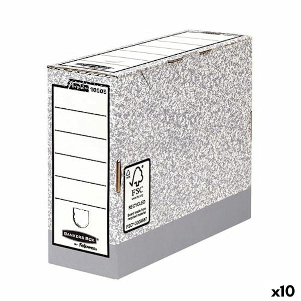 Filbox Fellowes Grå A4 10 cm 10 antal