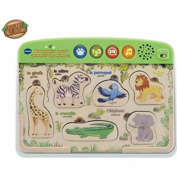 Barnpussel i trä Vtech Baby Pussel Trä djur