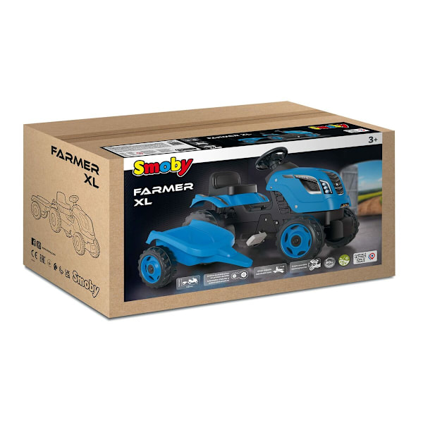 Trehjuling Smoby Traktor Släp