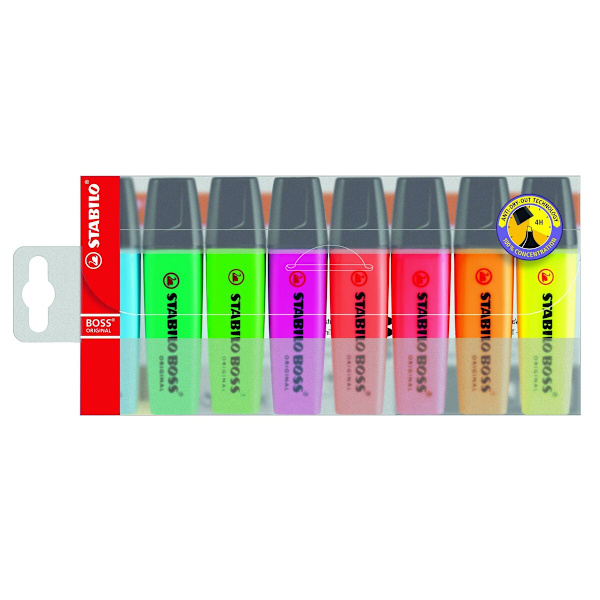 Fluorescerande markörsuppsättning Stabilo Boss Multicolour (5