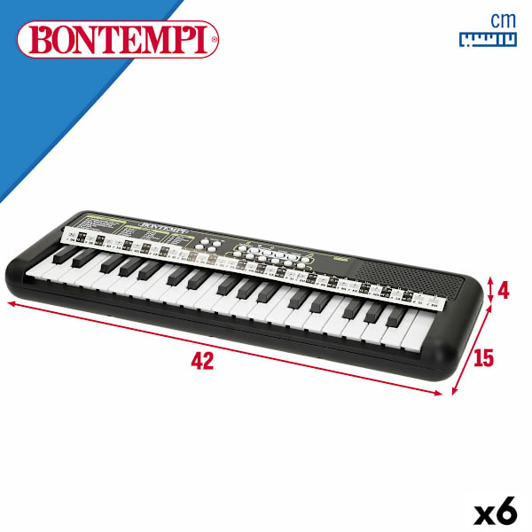 Tangentbord 37 Tangenter Bontempi 42 x 4 x 15 cm (6 antal)