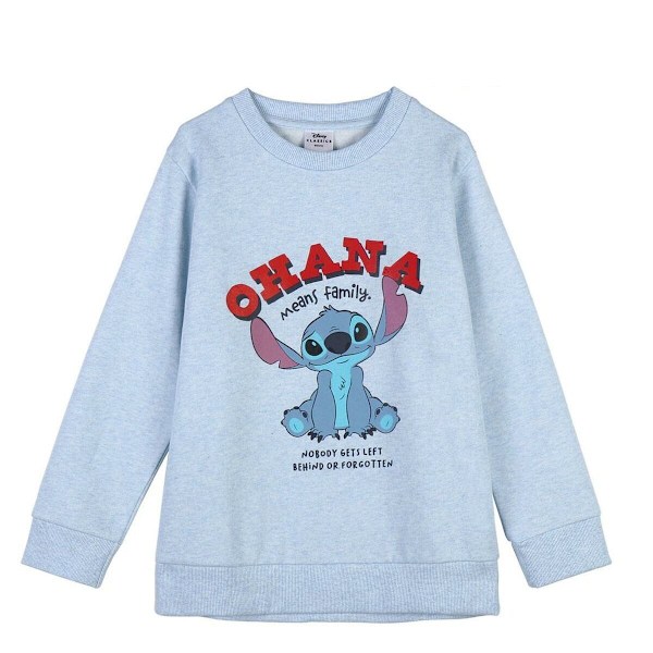 Tröja utan huva Unisex Stitch Ljusblå 4 år