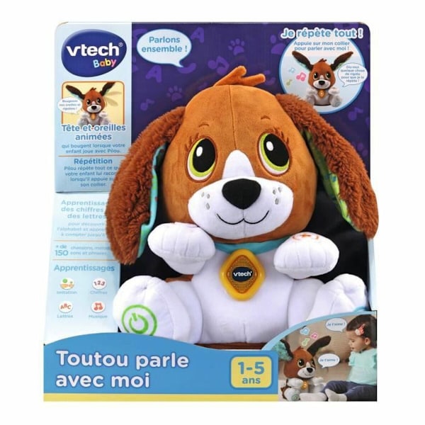 Mjukdjur med ljud Vtech Baby Doggie Talks With Me FR Multicolour