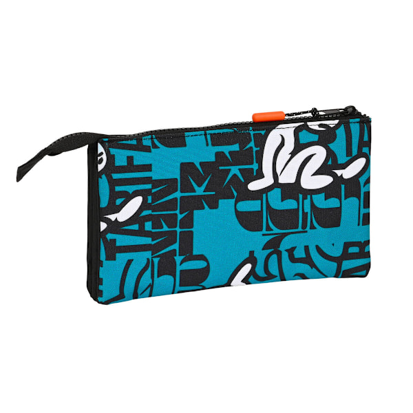 Tredubbel Carry-all El Niño Ocean Svart Blå (22 x 12 x 3 cm)