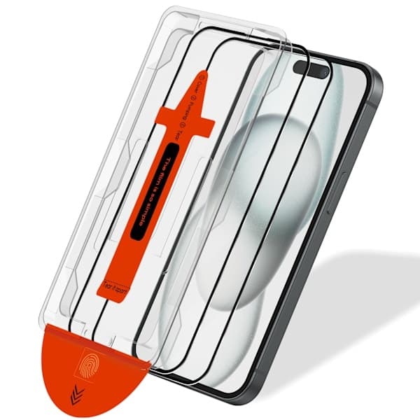 2-pack iPhone 16 Plus skärmskydd - Härdat glas | [Automatisk installation] - Bubbelfritt i Iphone 16 Plus