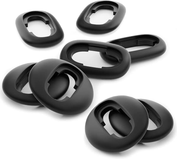 Set med 8 silikonöronproppar för Samsung Galaxy Buds Live hörlurar Black