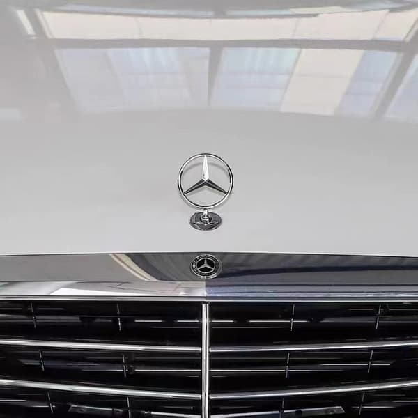 Mercedes-Benz Original Motorhjelm Stjerne Emblem OEM A2108800186 Silver, råg.