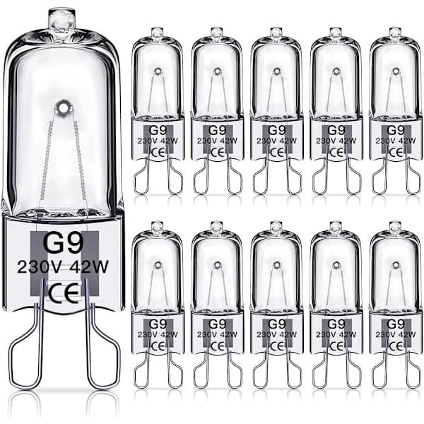 G9 Halogenpærer 42W 230V Varm Hvid 10-pak 42W 42W