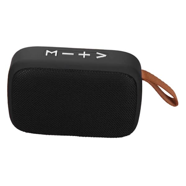 Mini Bluetooth-højttaler Stereo Subwoofer Understøtter Hukommelseskort Bærbar Trådløs Højttaler med Håndrem Sort