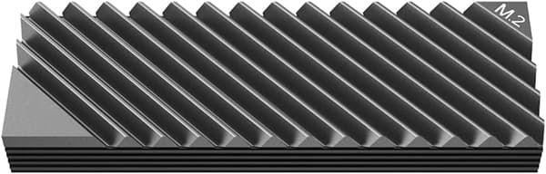SSD-kjøler Aluminium M.2 Kjøleribbe med Silikon Termisk Pad for PC/PS5 (Grå)