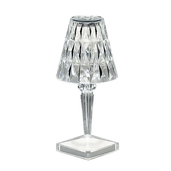 Krystal Diamant USB Genopladelig Bordlampe, Berøringssensor LED Lampe til Hjemmekontor
