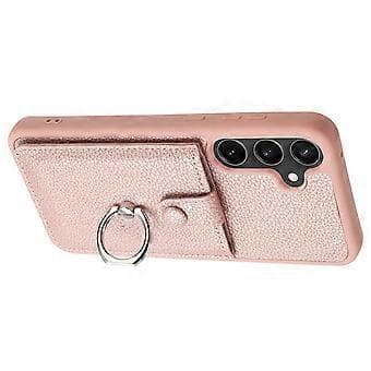 Fodral för Samsung Galaxy A55 5G Ritningsdesign Kortplats Läderbaksida med Ringstativ (Stil A)
