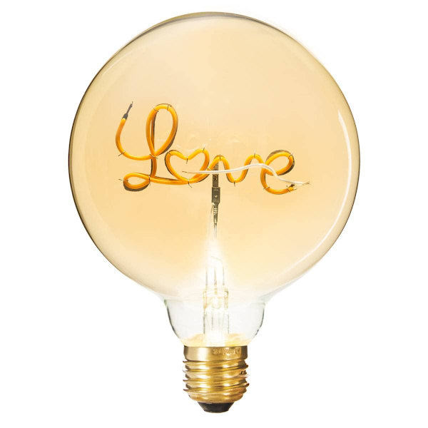 Amber Love Word LED-lamppu E27
