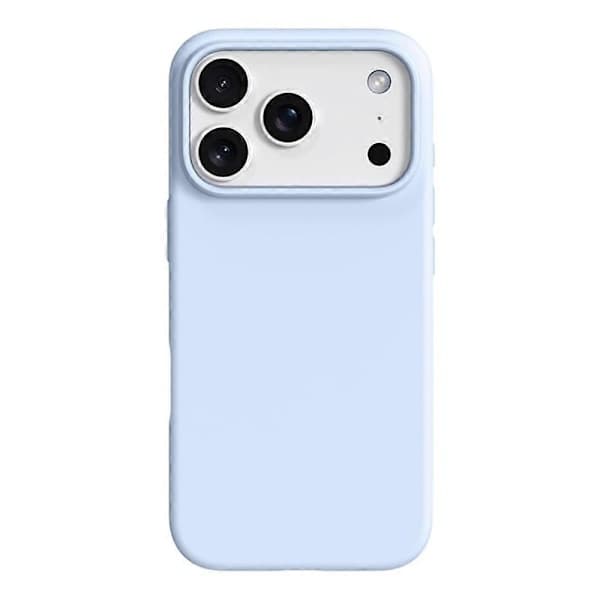 Fodral till iPhone 17 Pro Max, Ultratunn Flytande Silikon + PC, Repskydd, Telefonfodral med Kameraskydd Cloud Blue