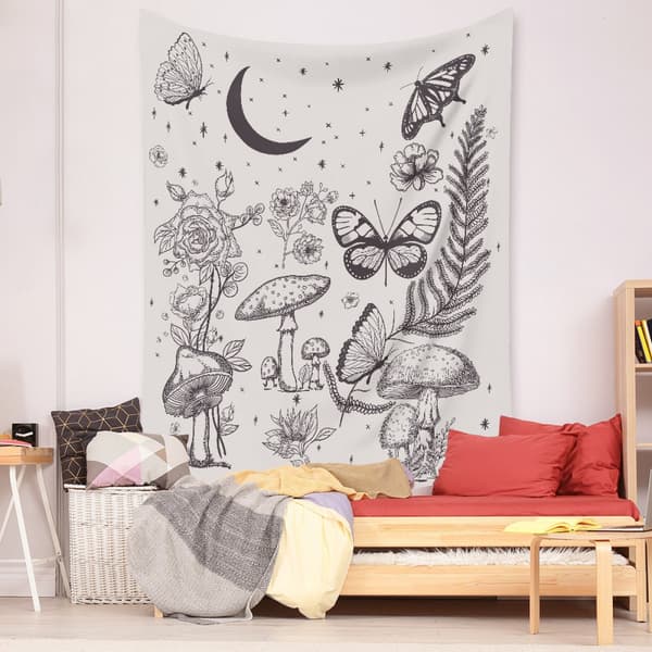 Mandala bohemsk billedvev egnet for soveromsdekorasjon (924-1, 29 x 38 tommer)