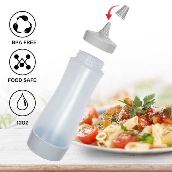 Krydderflaske, Ketchupflaske, Plastflaske, 12oz (grå)