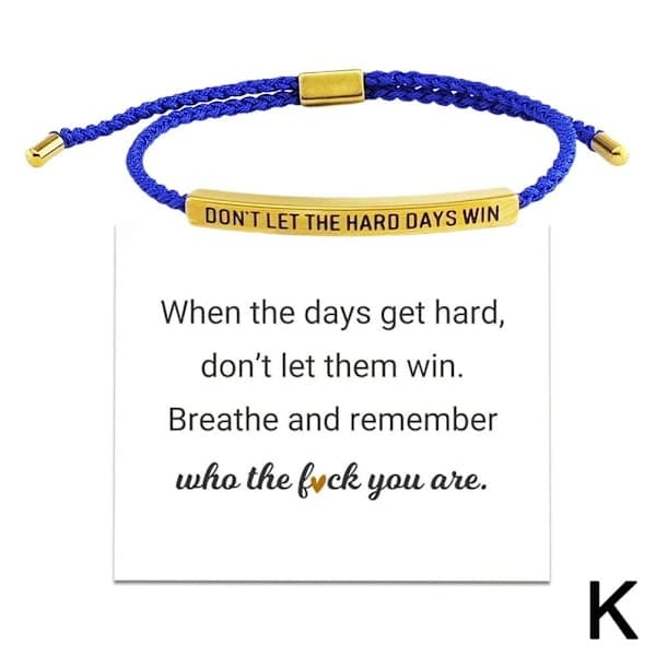 CTDWNT Lad ikke de hårde dage vinde - Armbånd til kvinder og mænd, Inspirerende Baolan2 O Baolan2 onesize