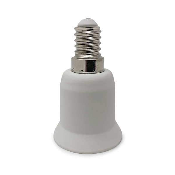 LED Lampebase Adapter Sett med 3 - Hvit - E14 Base til E27 Base - Sokkeladapter for Lavenergi Halogen LED Pærer