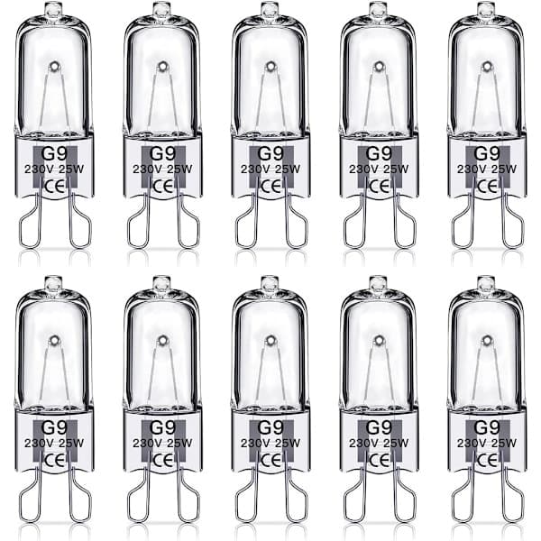 G9 Halogenlampor 25W 230V Varmvit 10-pack 25W 25W