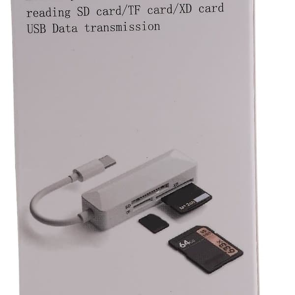 USB-C kortlæser TFSD XD 3-i-1 kortlæser til bærbar telefon tablet {DB}