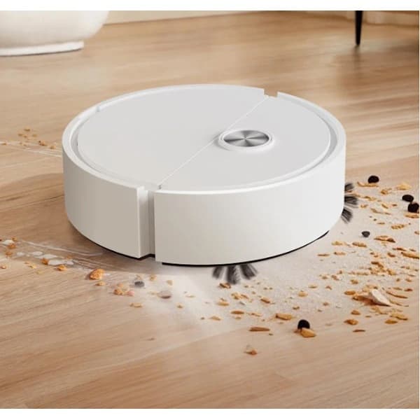 Genopladelig Mini Robotstøvsuger med Moppe, Kompakt Gulvrengøringsmaskine Pink