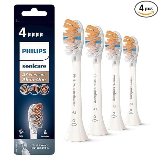 Philips Sonicare Original A3 Premium Alt-i-ett Erstatningsbørstehode for Elektrisk Tannbørste Hvit white