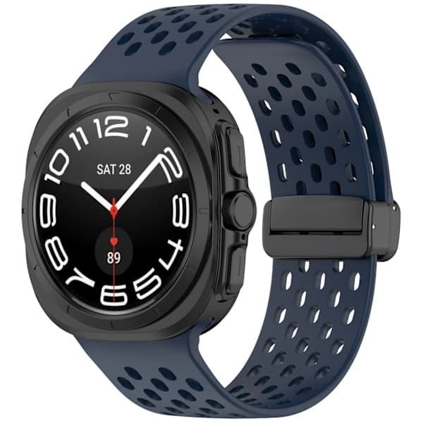 SAMSUNG GALAXY WATCH ULTRA (47 MM) SILIKONREM MED HULL OG MAGNETISK SPENNE Hvit Vit