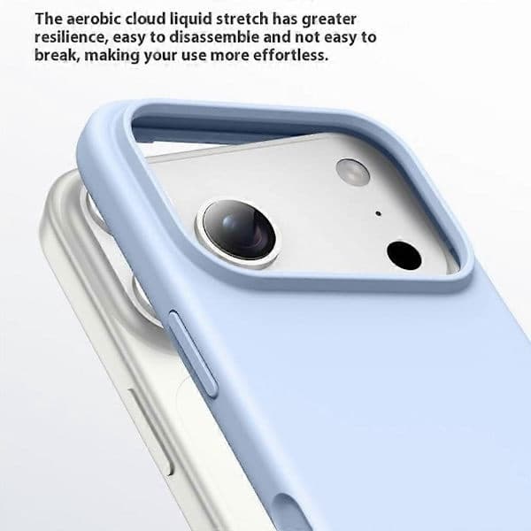 Deksler til iPhone 17 Pro Max, ultratynn flytende silikon + PC, ripebeskyttelse, telefondeksel med kamerabeskyttelse Sunset Orange
