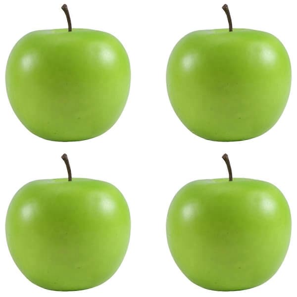 4 isoa keinotekoista vihreää omenaa - hedelmä